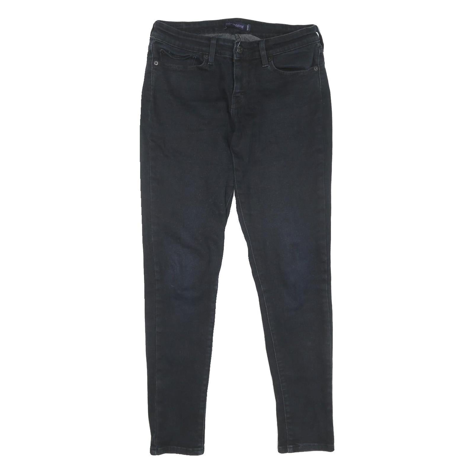 LEVI'S 535 Legging Womens Jeans Black Slim Skinny Denim W30 L30 Stretch
