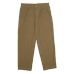 NAUTICA Mens Classic Cotton Beige Checked Straight Leg Trousers W36 L30 Casual