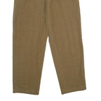 NAUTICA Mens Classic Cotton Beige Checked Straight Leg Trousers W36 L30 Casual