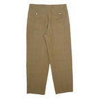 NAUTICA Mens Classic Cotton Beige Checked Straight Leg Trousers W36 L30 Casual