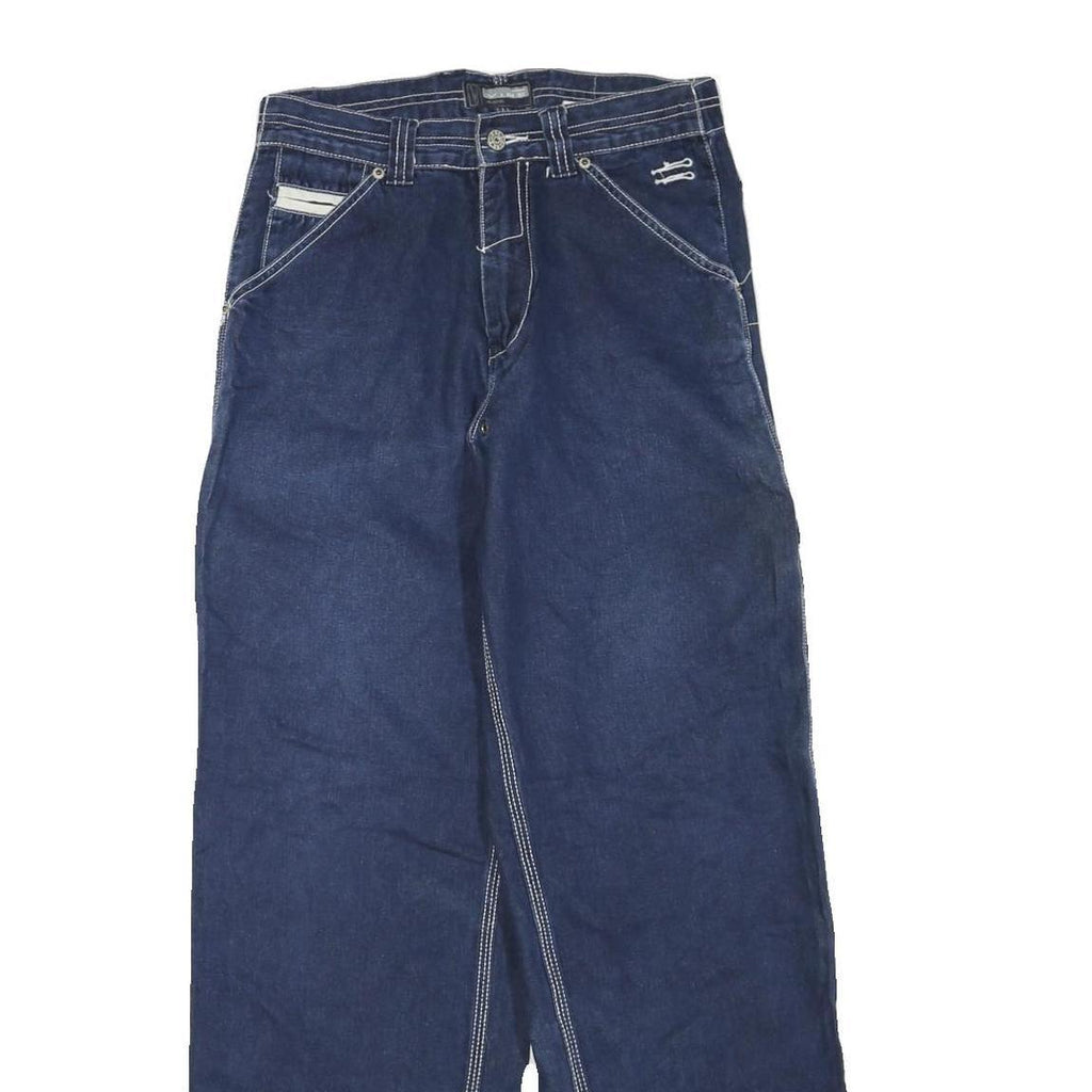 VIBE JEANS Womens Jeans Blue Regular Straight Denim W28 L32 Casual Wear