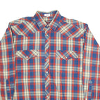 STACCA CO Mens Shirt Blue Check Long Sleeve M