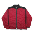 NIKE Womens Red & Black Athletic Jacket XL Nylon Plain Zip Sportswear