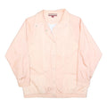 TUDOR COURT Womens Peach Pink Button Jacket L Nylon Plain Lightweight Stylish