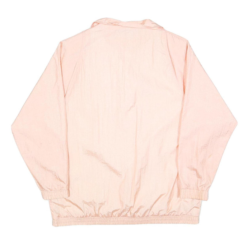 TUDOR COURT Womens Peach Pink Button Jacket L Nylon Plain Lightweight Stylish
