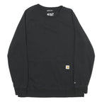 CARHARTT Womens Black Cotton Blend Crew Neck Sweatshirt M Relaxed Fit
