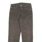 LEVI'S 501 Mens Regular Fit Straight Cotton Blend Black Jeans W28 L27 Classic