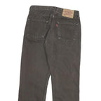 LEVI'S 501 Mens Regular Fit Straight Cotton Blend Black Jeans W28 L27 Classic