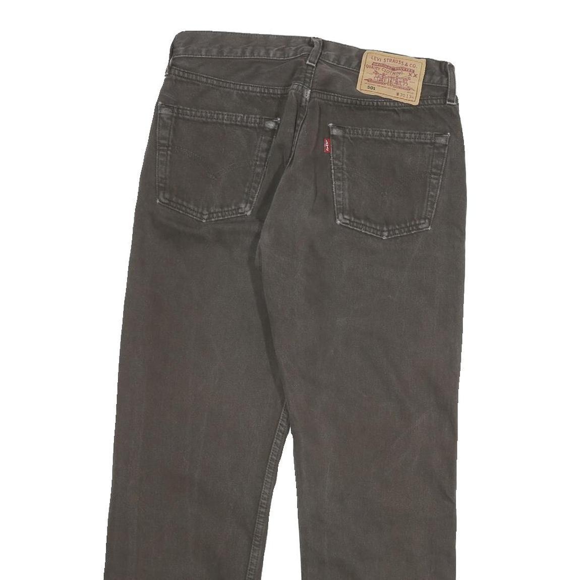 LEVI'S 501 Mens Regular Fit Straight Cotton Blend Black Jeans W28 L27 Classic