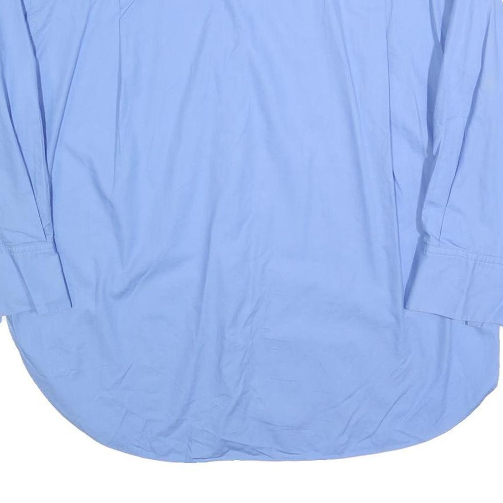 ZARA Womens Blue Basic Shirt Long Sleeve Collared Plain S Cotton Blend