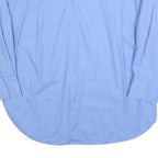 ZARA Womens Blue Basic Shirt Long Sleeve Collared Plain S Cotton Blend