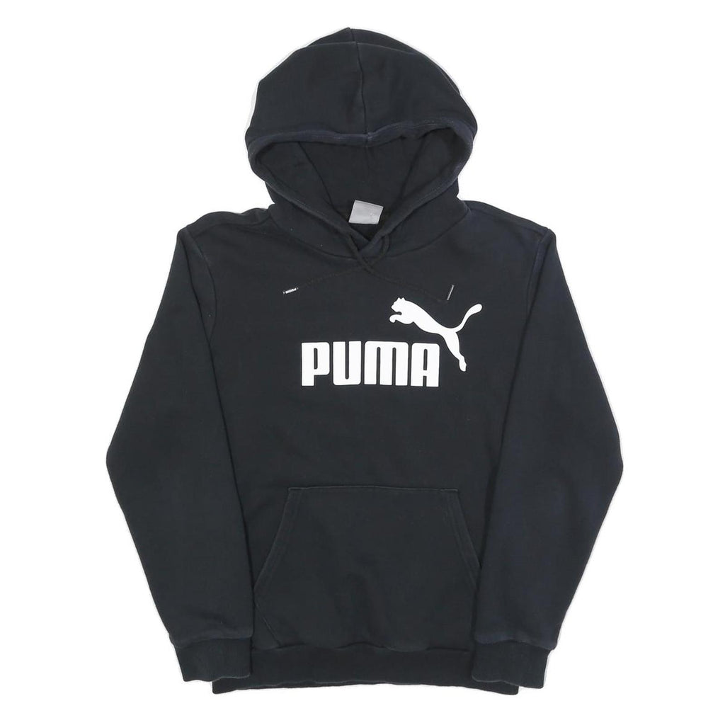PUMA Mens Black Hoodie XS Cotton Blend Pullover Sportswear