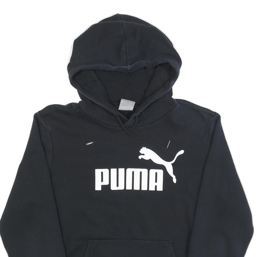PUMA Mens Black Hoodie XS Cotton Blend Pullover Sportswear