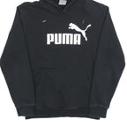 PUMA Mens Black Hoodie XS Cotton Blend Pullover Sportswear