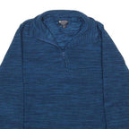 MOUNTAIN WAREHOUSE Womens Blue Patterned Jumper Pullover Crew Neck Basic Knit UK