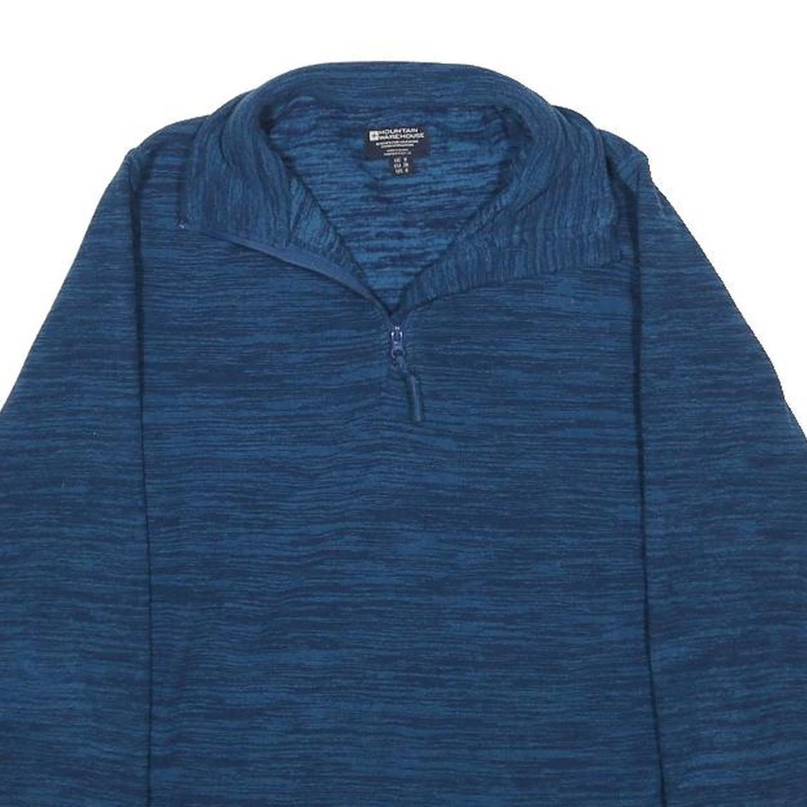 MOUNTAIN WAREHOUSE Womens Blue Patterned Jumper Pullover Crew Neck Basic Knit UK