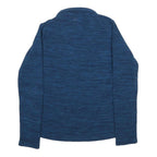 MOUNTAIN WAREHOUSE Womens Blue Patterned Jumper Pullover Crew Neck Basic Knit UK
