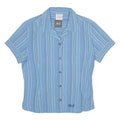 JACK WOLFSKIN Utility Womens Shirt Blue Striped UK 10