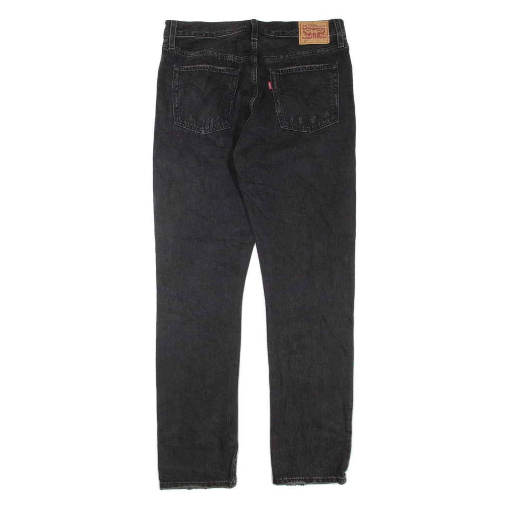 LEVI'S 501 Jeans Distressed Womens Black Regular Straight W31 L32
