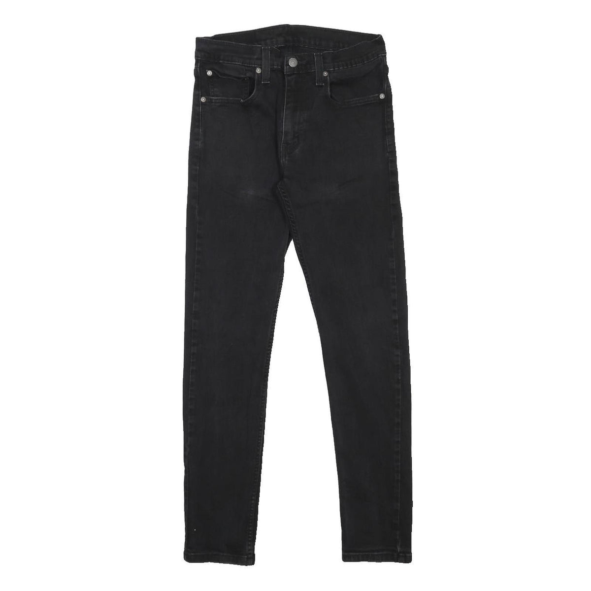 LEVI'S Mens Black Slim 512 Tapered Denim Jeans W28 L29 Cotton Blend Zip