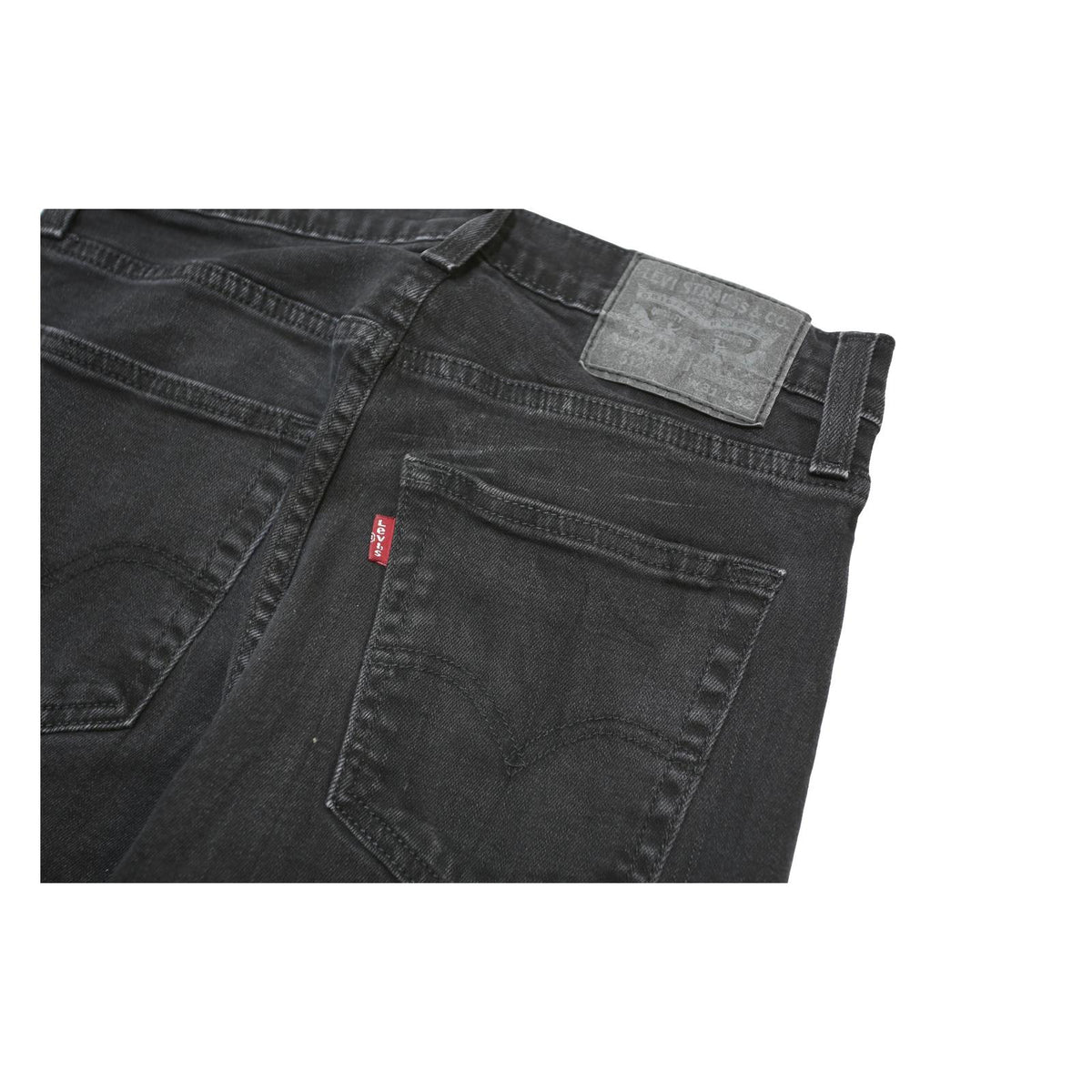 LEVI'S Mens Black Slim 512 Tapered Denim Jeans W28 L29 Cotton Blend Zip