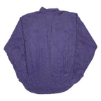 YES Mens Plain Shirt Purple Long Sleeve L