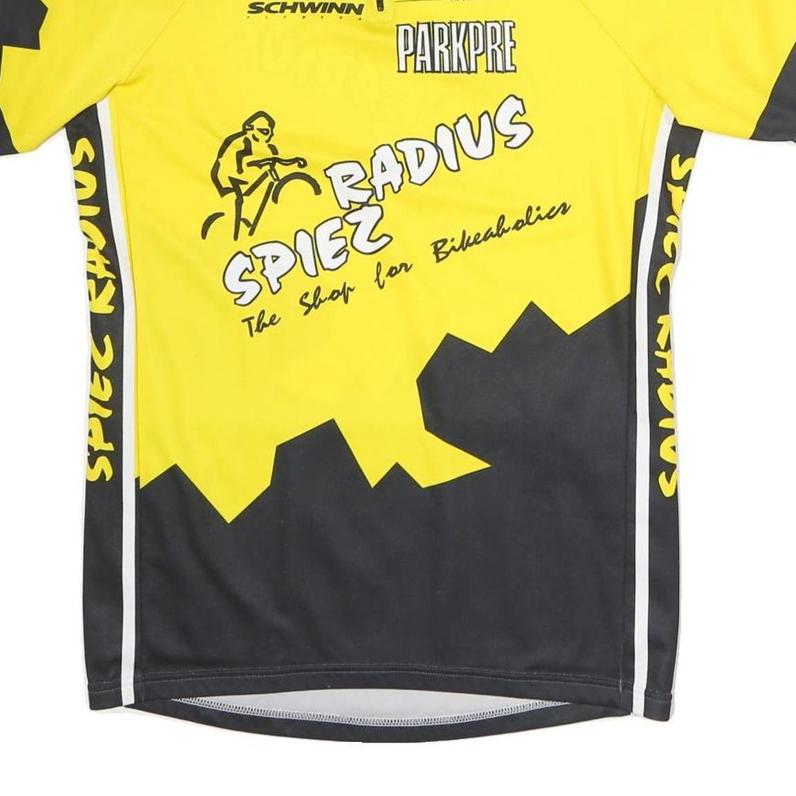 SMS Mens Yellow & Black Cycling Jersey XL Short Sleeve Zip Neck MTB Sports