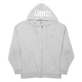 TOMMY HILFIGER Womens Grey Hoodie S Zippered Hooded Sweatshirt Casual Wear