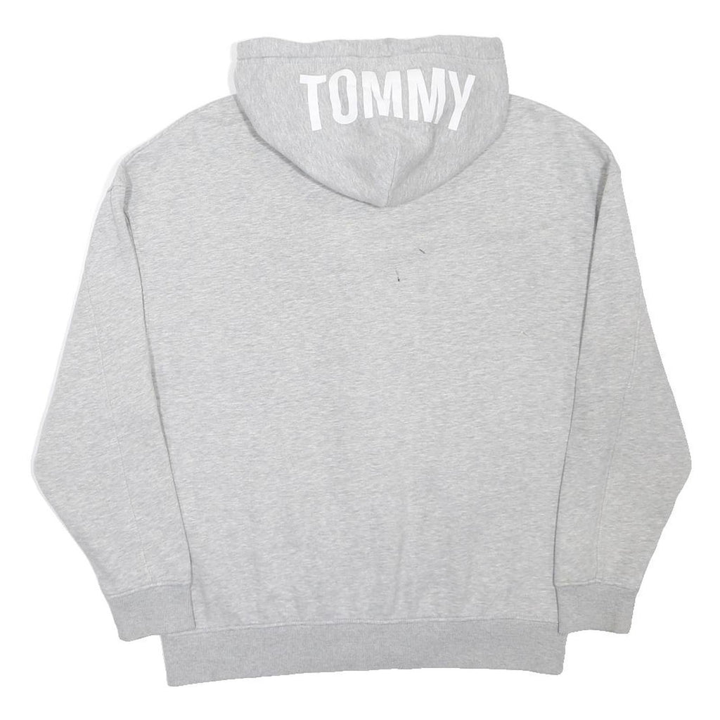 TOMMY HILFIGER Womens Grey Hoodie S Zippered Hooded Sweatshirt Casual Wear