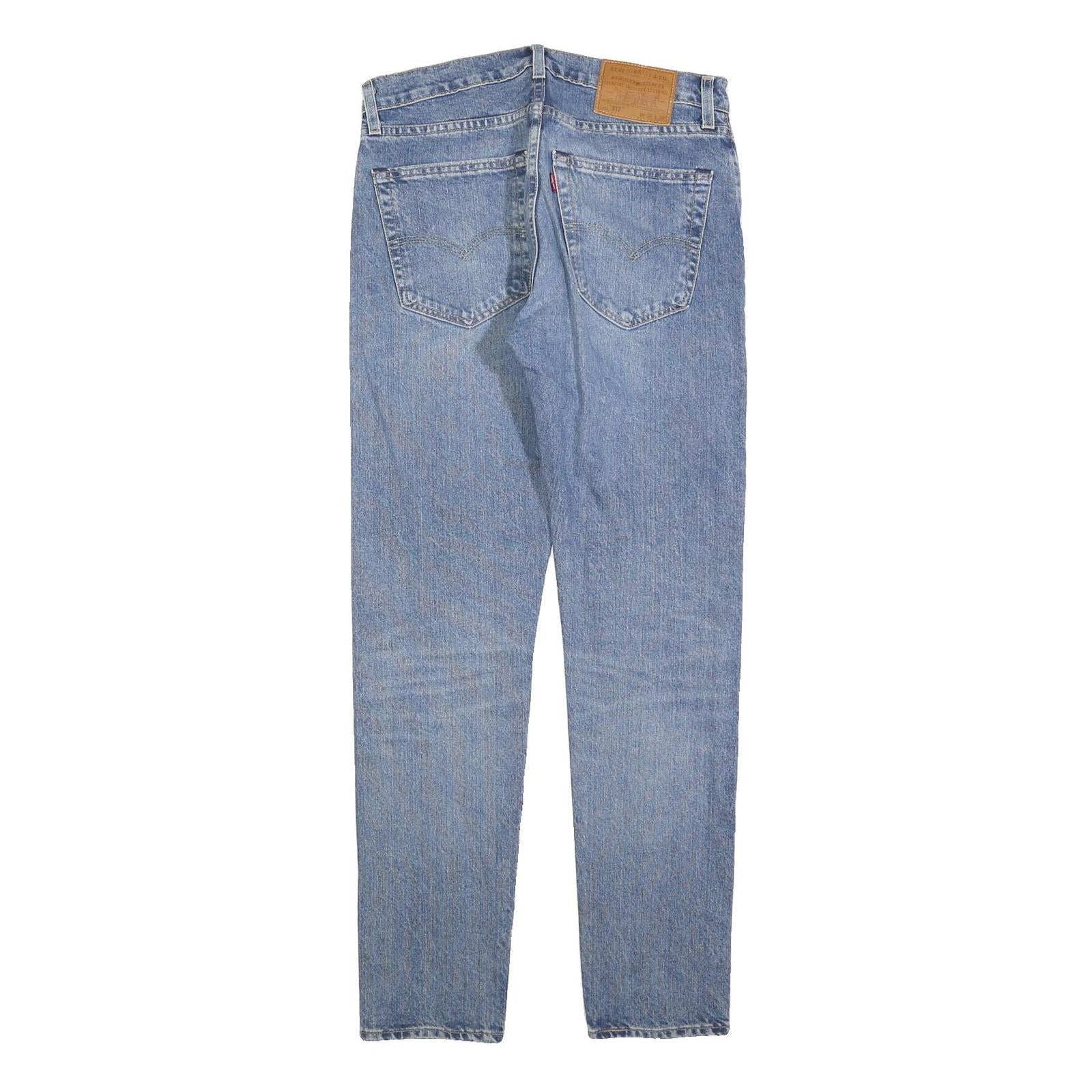 LEVI'S 512 BIG E Mens Slim Denim Light Blue Jeans W30 L32 Classic Zip Closure