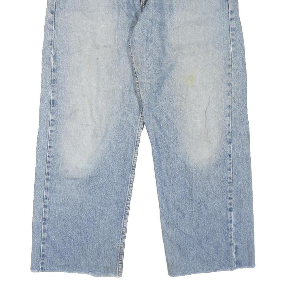 LEVI'S 569 Mens Jeans Blue Loose Straight Denim Light W32 L27 Button Closure