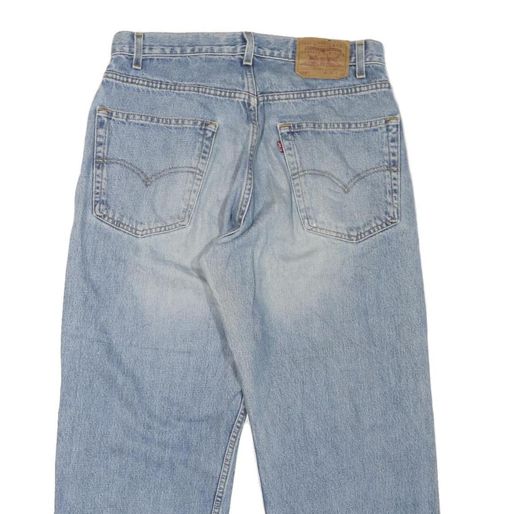 LEVI'S 569 Mens Jeans Blue Loose Straight Denim Light W32 L27 Button Closure