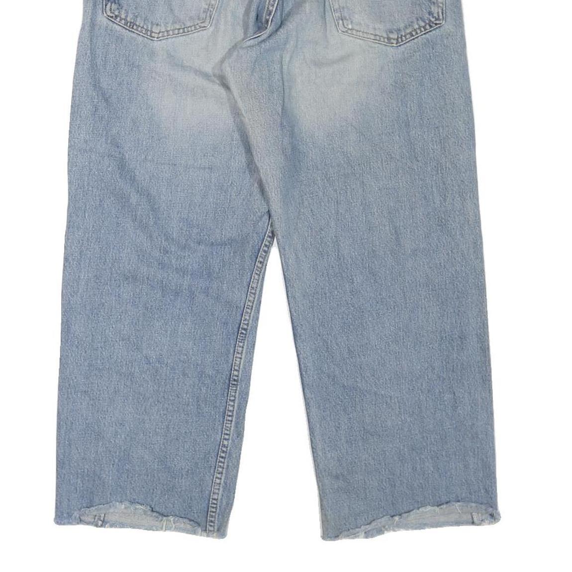 LEVI'S 569 Mens Jeans Blue Loose Straight Denim Light W32 L27 Button Closure