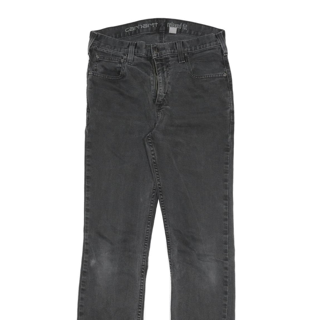 CARHARTT Mens Jeans Black Relaxed Straight Denim Medium W31 L34 Workwear