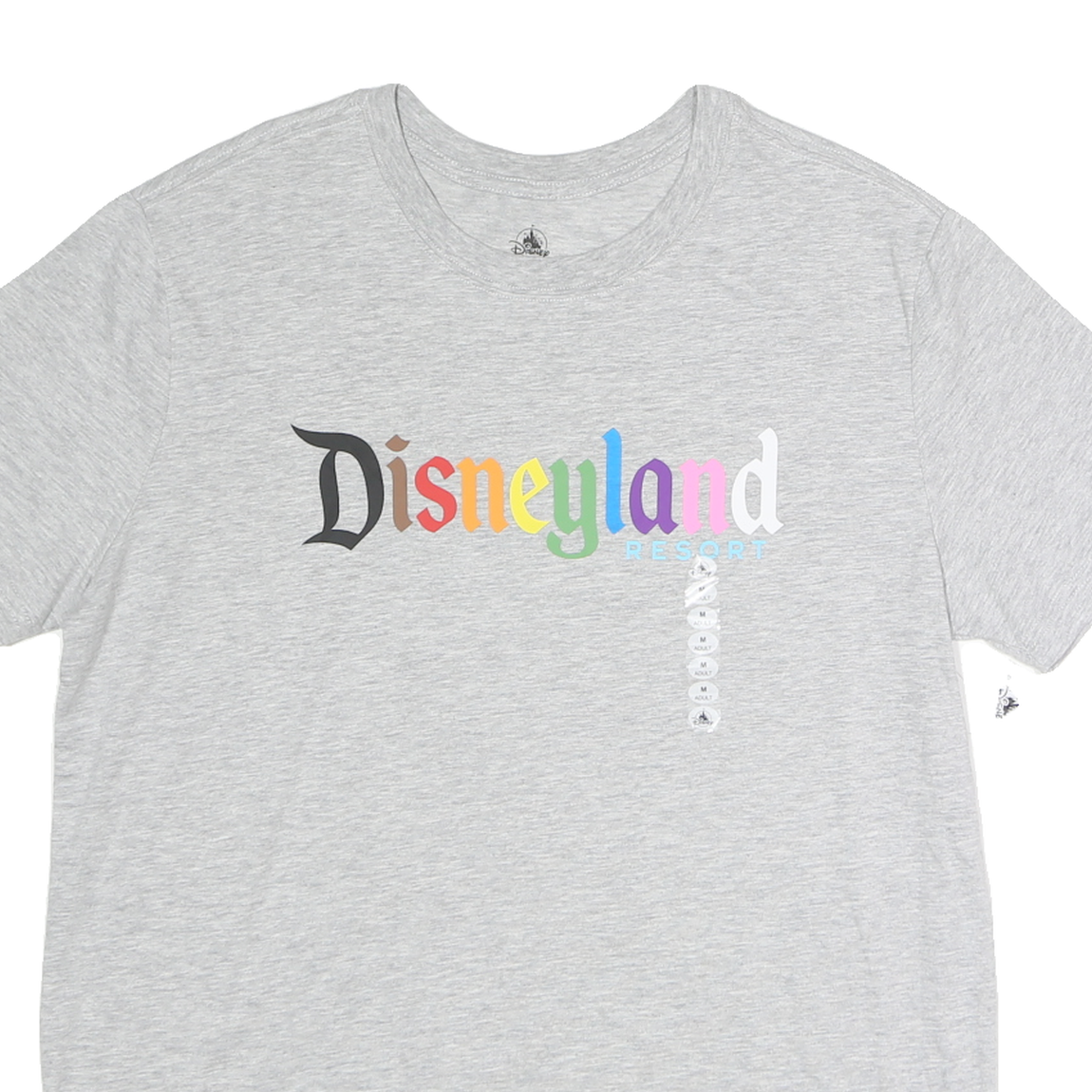 DISNEY Womens Grey Disneyland Resort Graphic T-Shirt M Short Sleeve Crew Neck