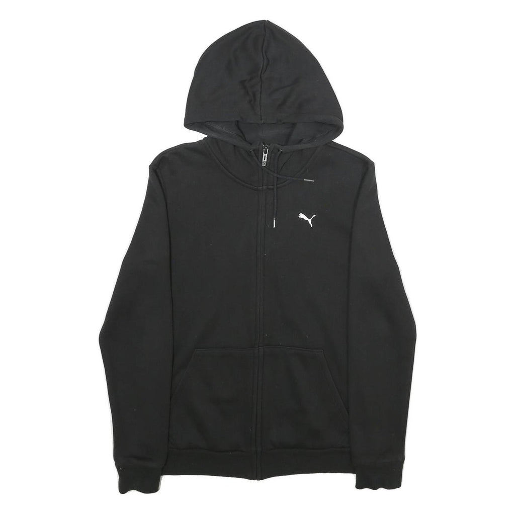 PUMA Mens Black Full Zip Hoodie S Cotton Blend Sport Casual