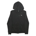 PUMA Mens Black Full Zip Hoodie S Cotton Blend Sport Casual