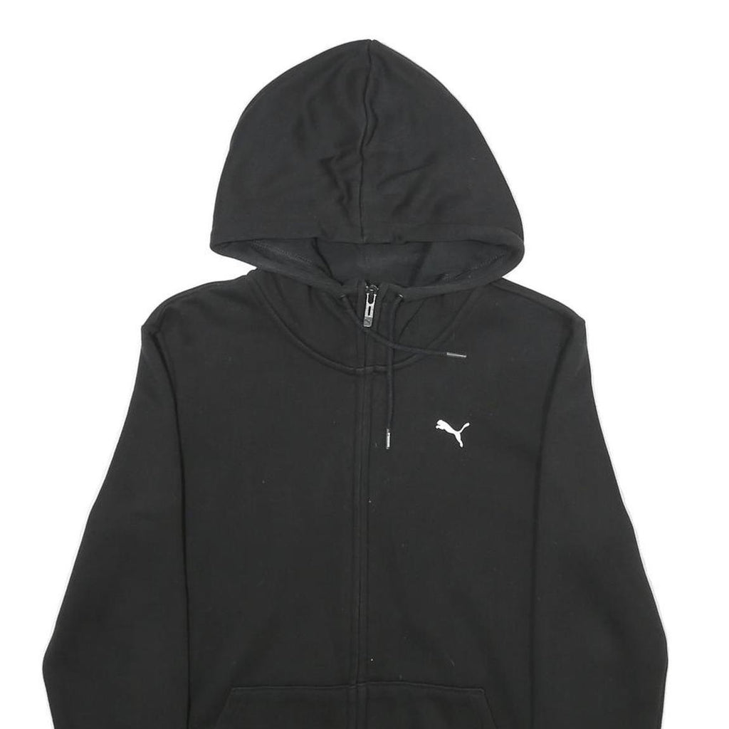 PUMA Mens Black Full Zip Hoodie S Cotton Blend Sport Casual