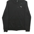 PUMA Mens Black Full Zip Hoodie S Cotton Blend Sport Casual