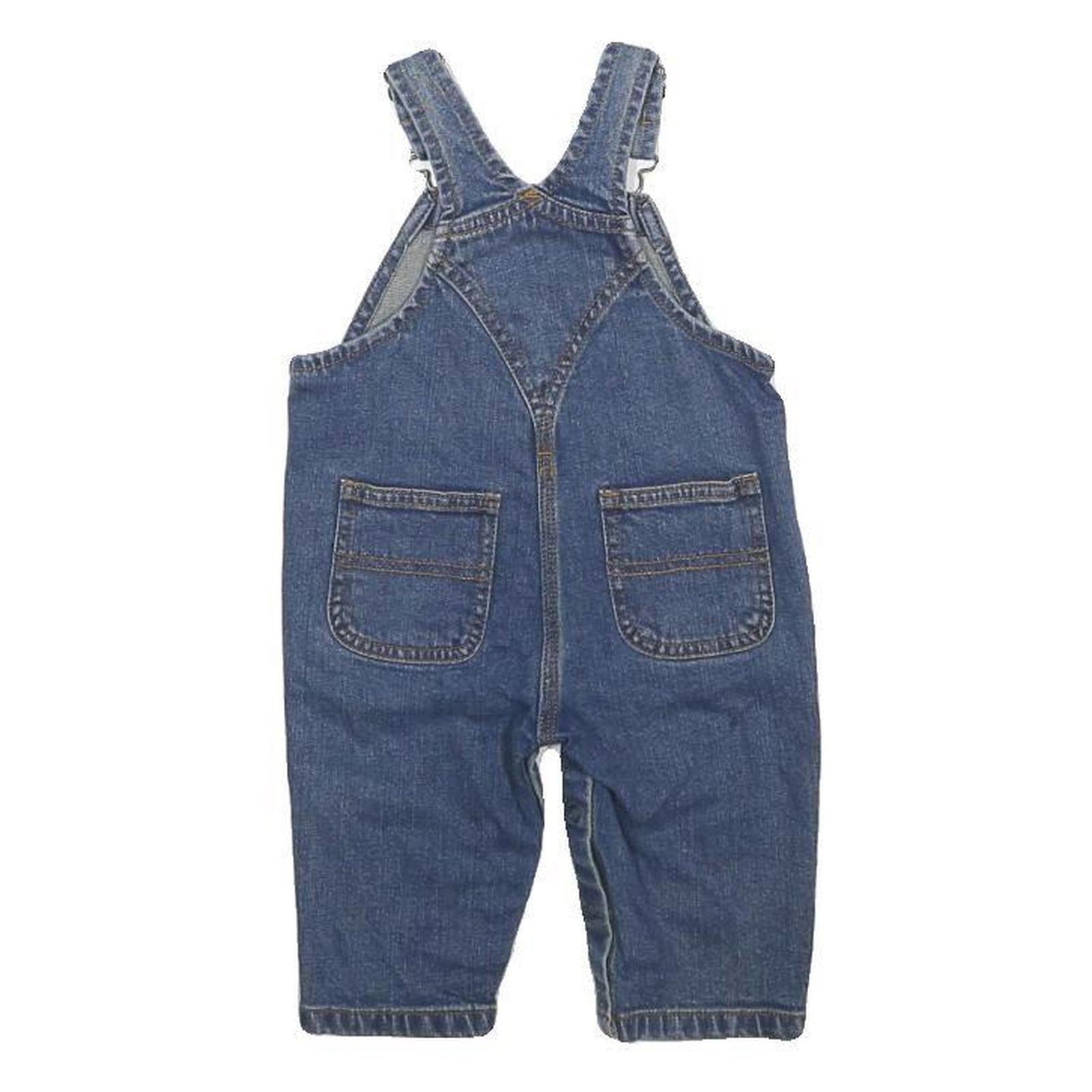 CARHARTT Boys Blue Denim Straight Fit Dungarees 6 Months XXS W22 L8
