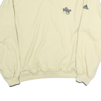 ADIDAS Mens Beige V-Neck Sweatshirt M Polyester Lightweight Pullover