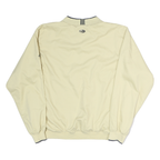 ADIDAS Mens Beige V-Neck Sweatshirt M Polyester Lightweight Pullover