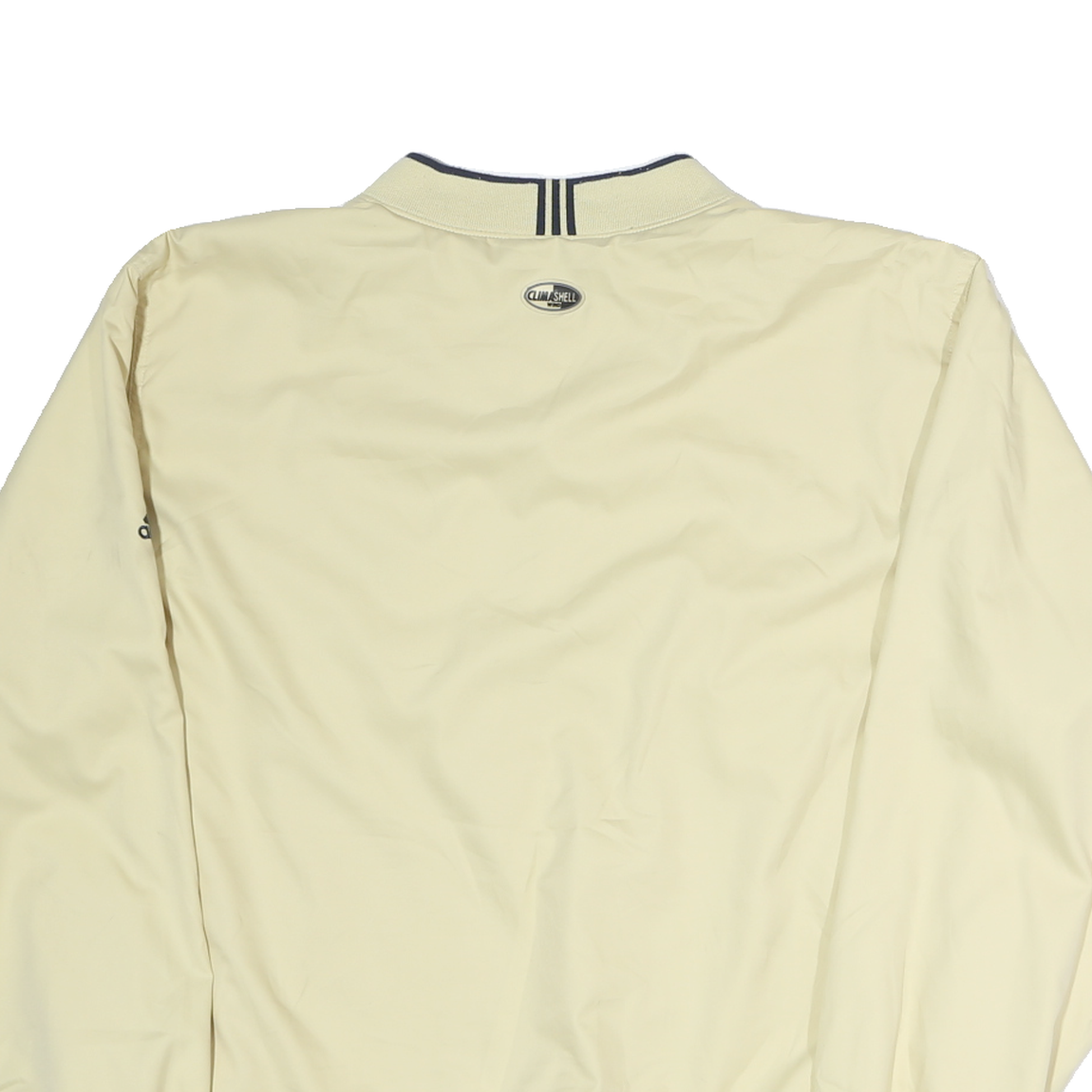 ADIDAS Mens Beige V-Neck Sweatshirt M Polyester Lightweight Pullover