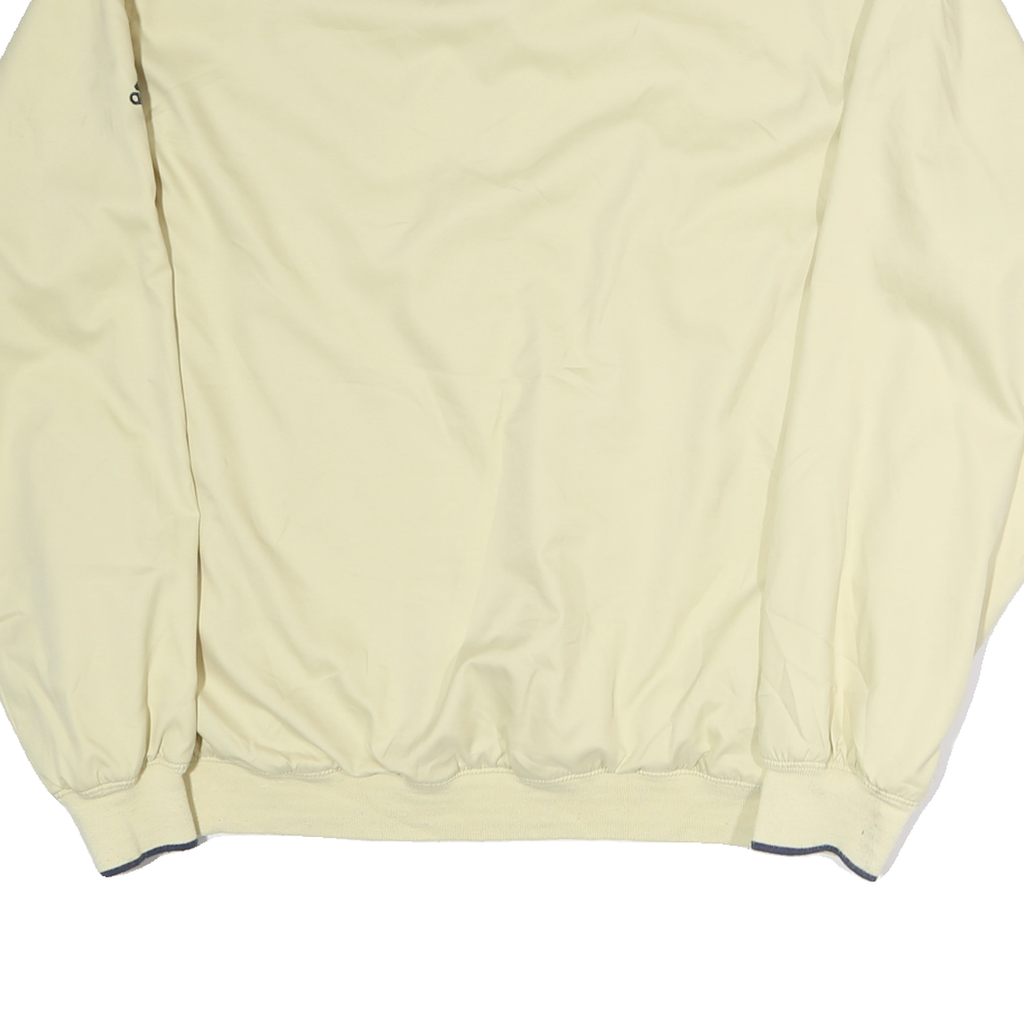 ADIDAS Mens Beige V-Neck Sweatshirt M Polyester Lightweight Pullover