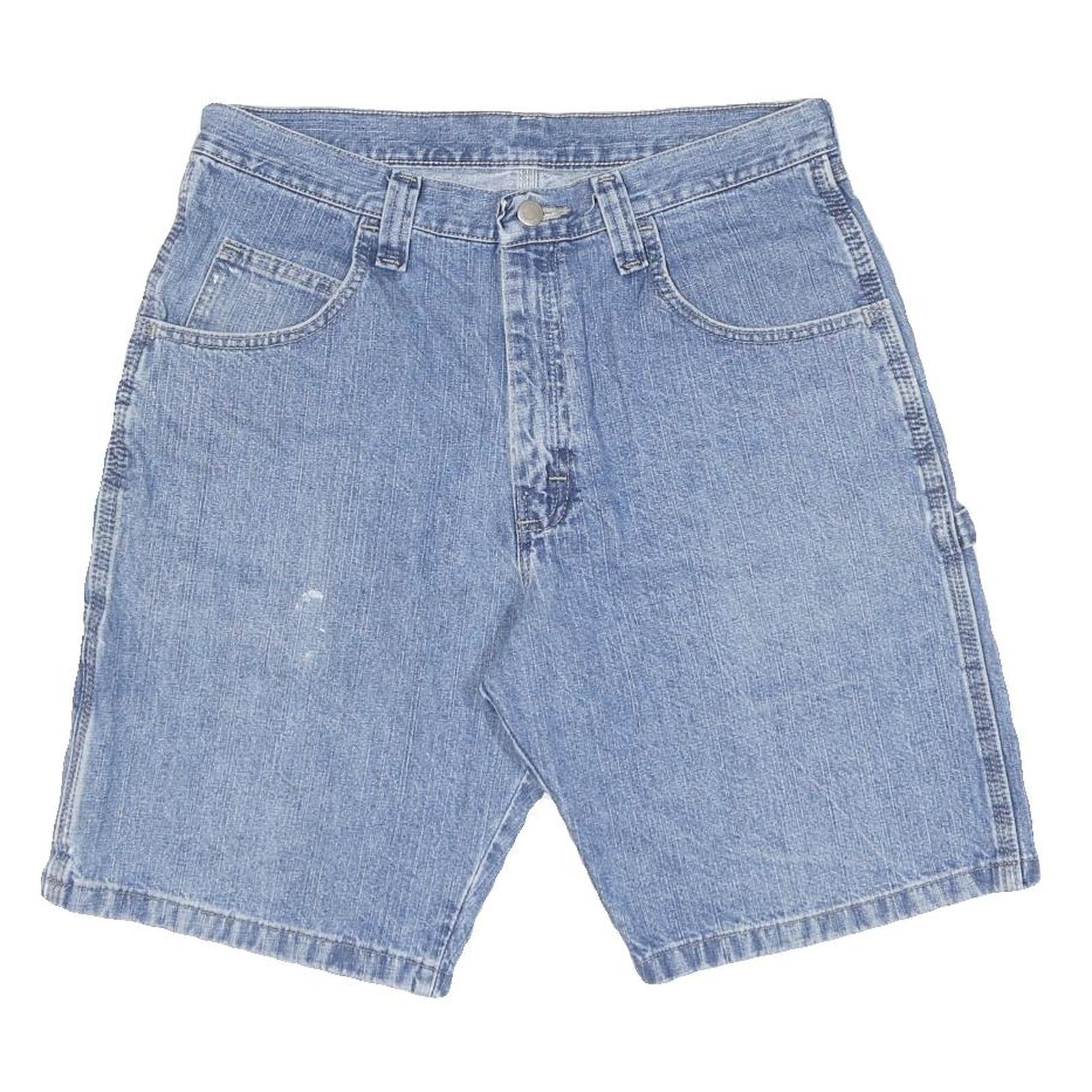 WRANGLER Mens Denim Blue Casual Shorts M W32 Cotton Blend Workwear Style