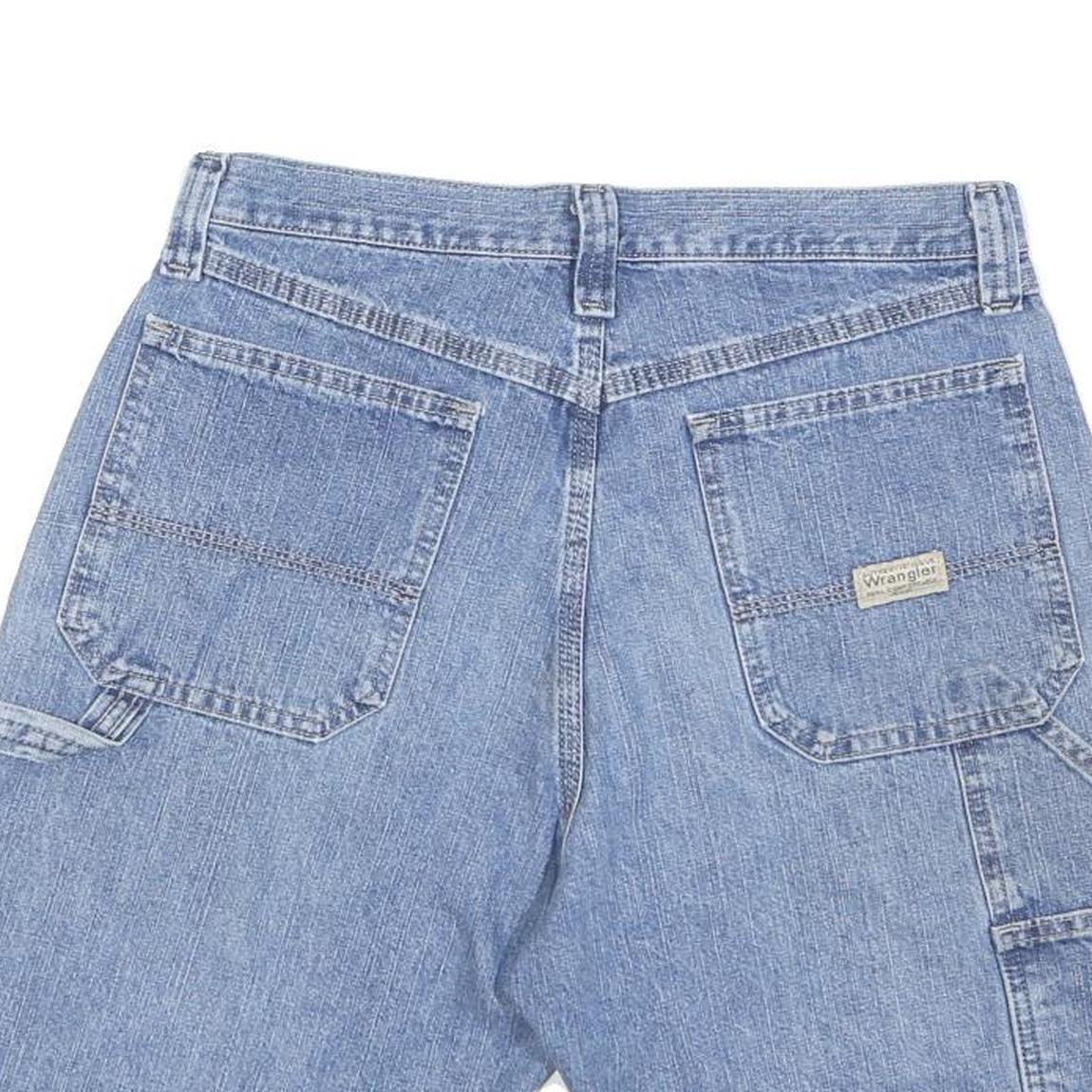 WRANGLER Mens Denim Blue Casual Shorts M W32 Cotton Blend Workwear Style