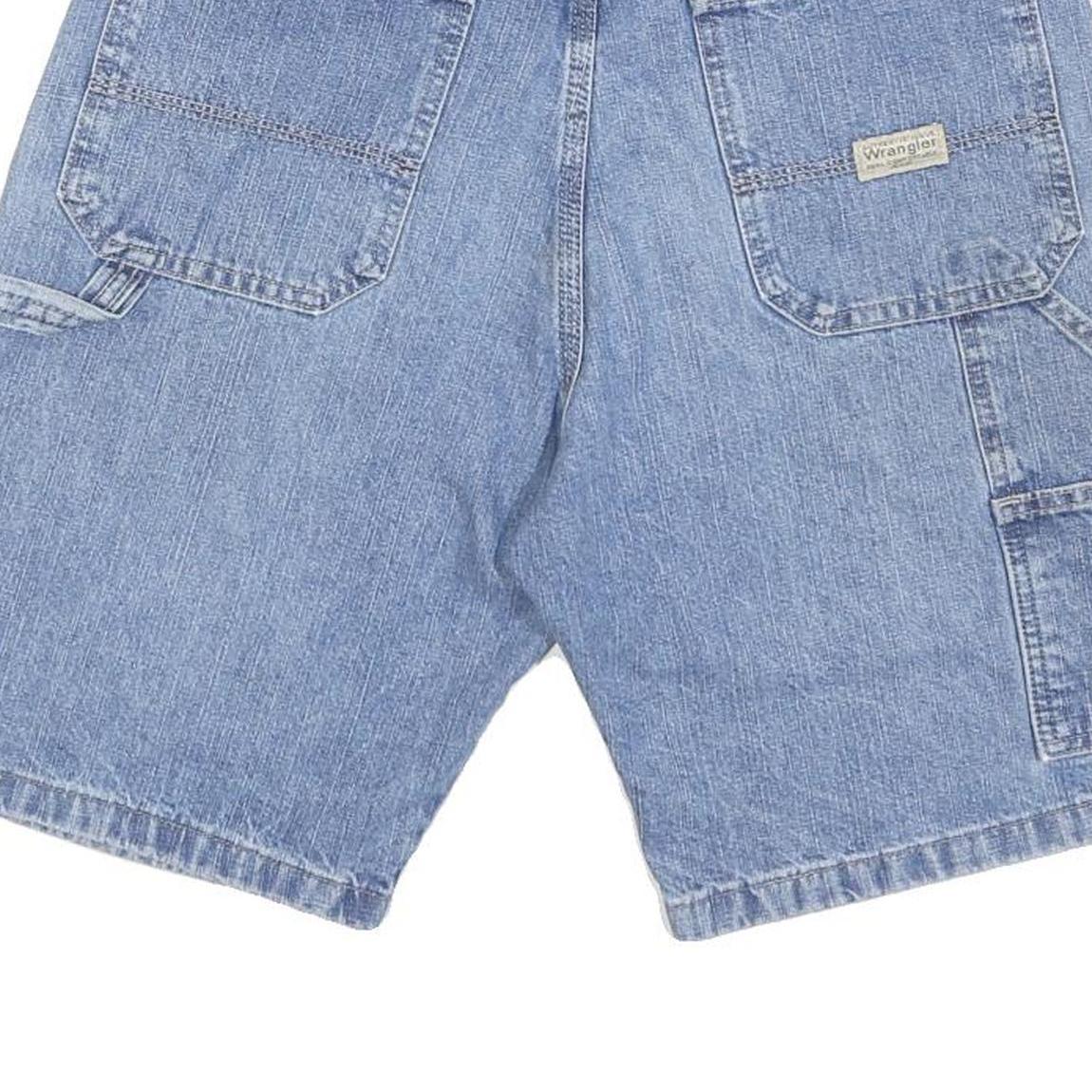 WRANGLER Mens Denim Blue Casual Shorts M W32 Cotton Blend Workwear Style