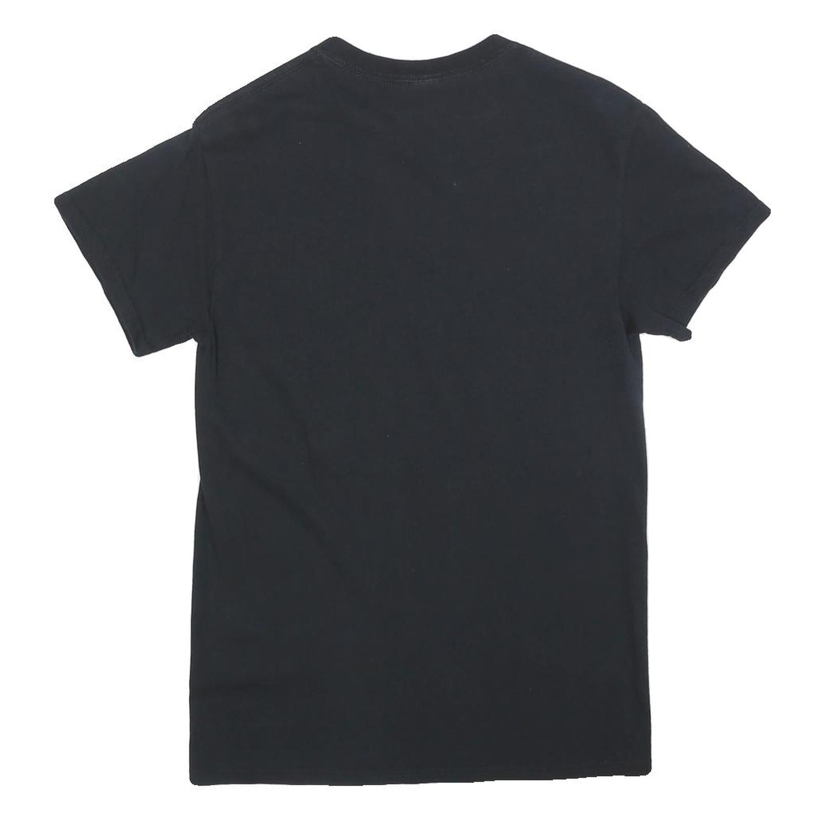 GILDAN Womens Black Dance With The Dead Graphic T-Shirt S Short Sleeve Crew Neck