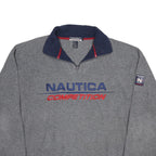 NAUTICA Mens Grey Pullover Plain Crew Neck Basic Knit 2XL Polyester Blend Jumper