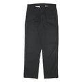 DICKIES Mens Regular Black Cotton Blend Zip Trousers W31 L31 Durable Workwear
